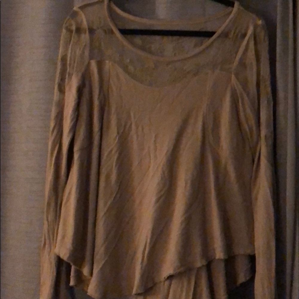 Free people mesh lace top